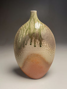 Altered Bottle #5 in Cobalt, Ash, & Salt Glaze, 13.5"h (Ben Owen III)