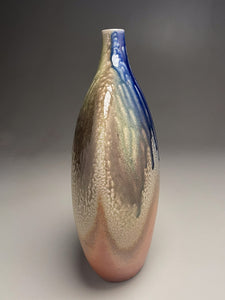 Altered Bottle #5 in Cobalt, Ash, & Salt Glaze, 13.5"h (Ben Owen III)