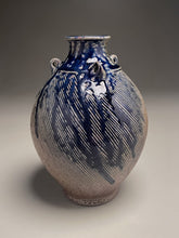 Load image into Gallery viewer, Combed Edo Jar #2 in Cobalt, Ash &amp; Salt 9&quot;h (Ben Owen III)
