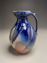 Load image into Gallery viewer, Melon Pitcher in Cobalt, Salt and Ash Glazes, 11.25&quot;h (Ben Owen III)
