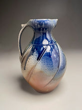 Load image into Gallery viewer, Melon Pitcher in Cobalt, Salt and Ash Glazes, 11.25&quot;h (Ben Owen III)
