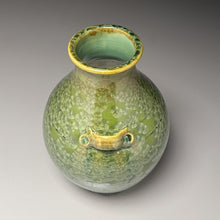 Load image into Gallery viewer, Handled Han Vase in Lily Pad Green Crystalline, 11.25"h (Ben Owen III)
