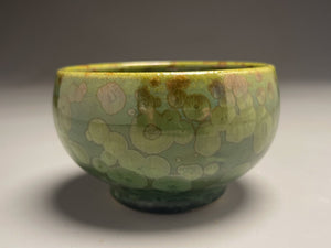 Contour Bowl in Lily Pad Green Crystalline, 4.5"dia. (Ben Owen III)