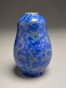 Gourd Vase #1 in Cobalt Crystalline, 5.5"h (Ben Owen III)