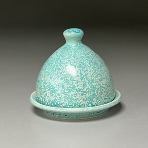 Butter Dish in Blue Frost #8,  3.75"h (Ben Owen III)
