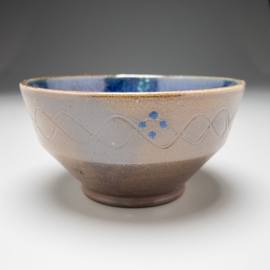 Bowl #7 in Cobalt and Salt Glazes, 5.5