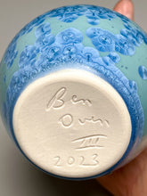 Load image into Gallery viewer, Genie Bottle in Turquoise Crystalline, 6.5"h (Ben Owen III)
