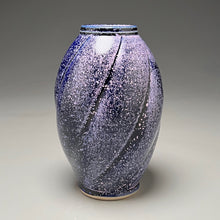 Load image into Gallery viewer, Melon Flower Vase in Nebular Purple, 9"h (Ben Owen III)
