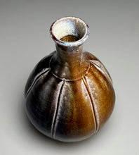 Load image into Gallery viewer, Melon Bottle in Cobalt and Ash Glazes, 8.5"h (Ben Owen III)
