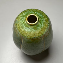 Load image into Gallery viewer, Square-Shouldered Melon Egg Vase in Lily Pad Green, 8.75"h (Ben Owen III)
