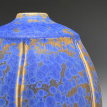 Load image into Gallery viewer, Square-Shouldered Melon Egg Vase in Stardust Blue, 9"h (Ben Owen III)
