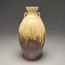 Load image into Gallery viewer, Two-Handled Vase with Combed Lines in Ash and Yellow Matte Glazes, 13.25"h (Ben Owen III)
