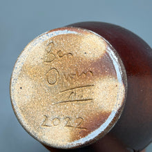 Load image into Gallery viewer, Two-Handled Vase with Combed Lines in Ash and Yellow Matte Glazes, 13.25"h (Ben Owen III)
