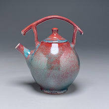 Load image into Gallery viewer, Post-and-Lintel Teapot in Chinese Blue/Ruby Jade, 10"h (Ben Owen III)

