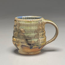 Load image into Gallery viewer, Ringed Melon Mug #1 in Cobalt, Iron and Ash Glazes, 4.25"h (Ben Owen III)
