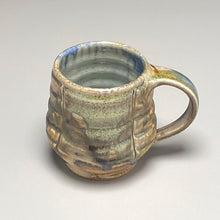 Load image into Gallery viewer, Ringed Melon Mug #1 in Cobalt, Iron and Ash Glazes, 4.25"h (Ben Owen III)
