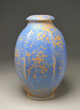 Load image into Gallery viewer, Ribbed Covered Jar in Stardust Blue, 17.5"h (Ben Owen III)
