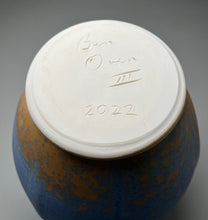 Load image into Gallery viewer, Ribbed Covered Jar in Stardust Blue, 17.5"h (Ben Owen III)

