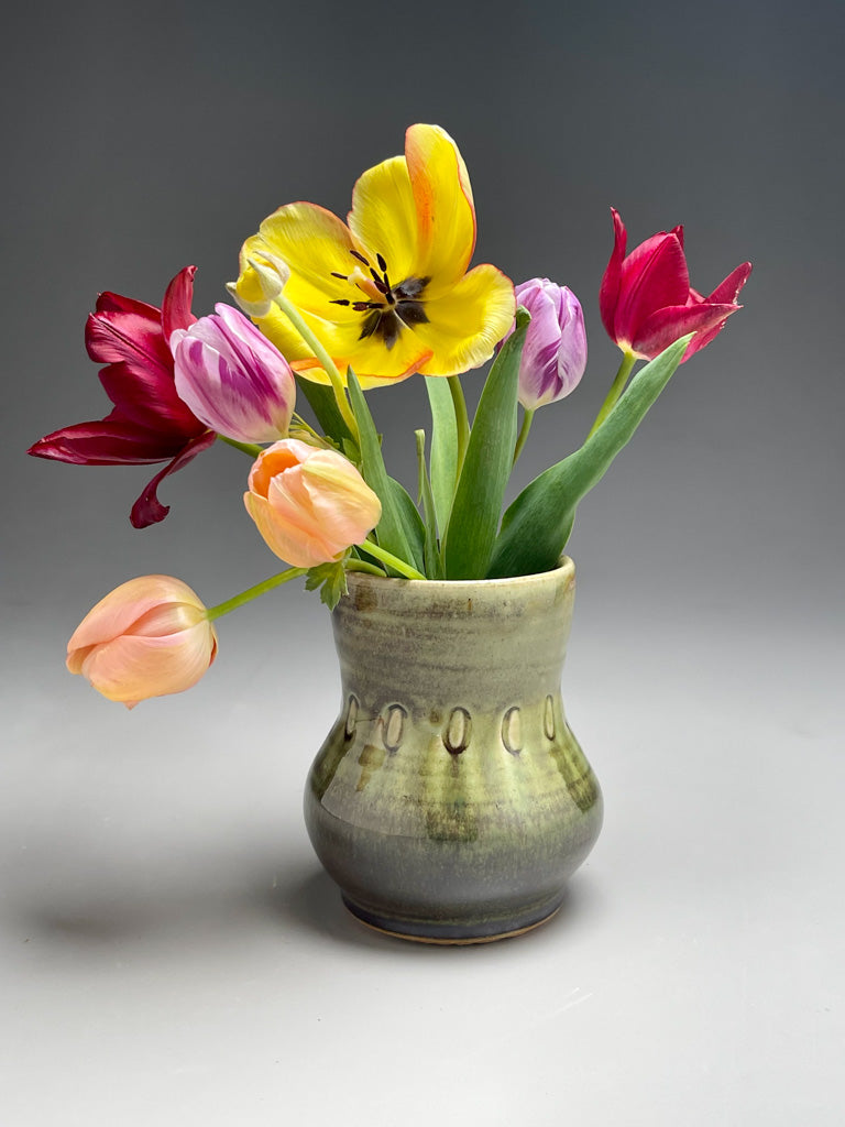 Flower Vase in Green Celadon #1, 5.75