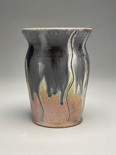 Load image into Gallery viewer, Carved Vase #1 in Salt, Ash &amp; Cobalt Glazes, 6.5&quot;h. (Bryan Pulliam)
