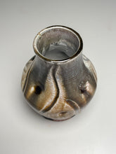 Load image into Gallery viewer, Carved Vase #2 in Salt, Ash &amp; Cobalt Glazes, 6.5&quot;h. (Bryan Pulliam)
