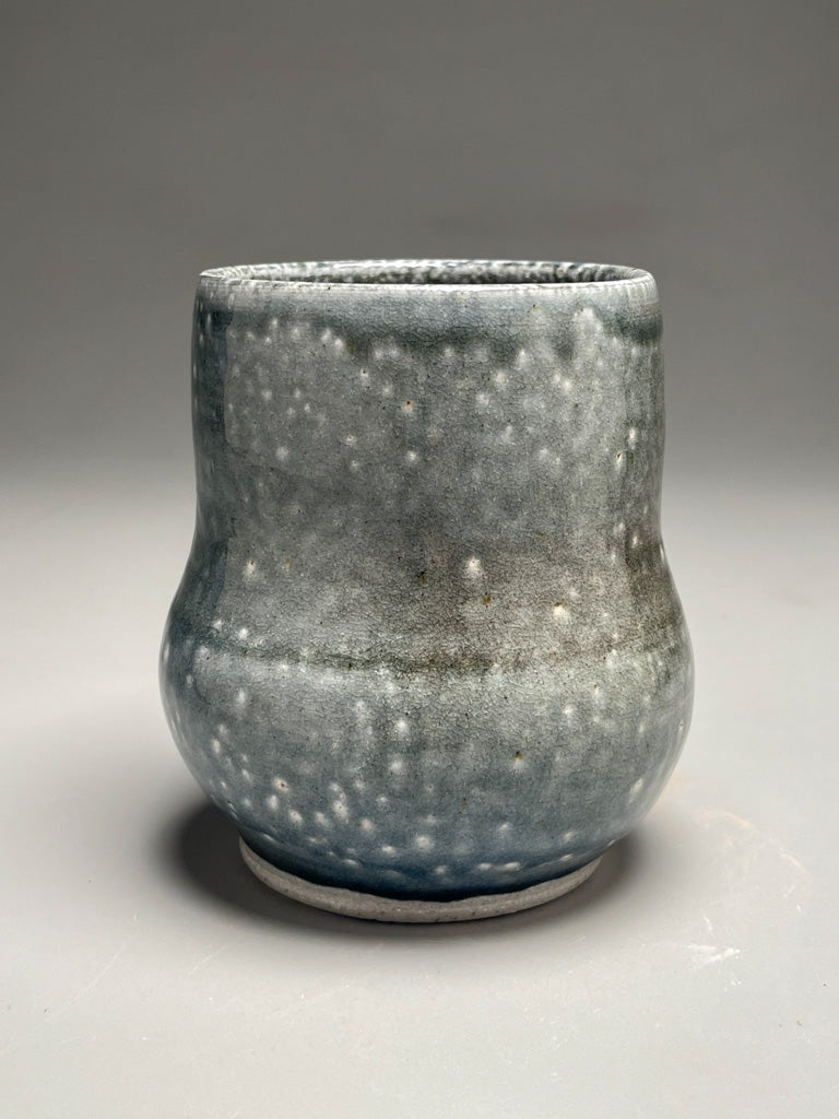 Flower Vase in Blue Salt Glaze, 5.25