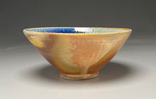 Load image into Gallery viewer, Bowl in Cobalt, Yellow Matte, and Ash Glazes, 9.5"dia. (Benjamin Owen IV)
