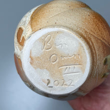Load image into Gallery viewer, Melon Bottle in Yellow Matte and Ash Glazes, 7"h (Ben Owen III)
