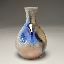 Load image into Gallery viewer, Dimpled Bottle in Cobalt and Ash, 6.75"h (Ben Owen III)
