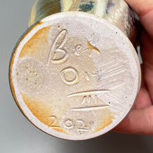 Load image into Gallery viewer, Melon Tumbler #1 in Ash Glazes, 6.5"h (Ben Owen III)
