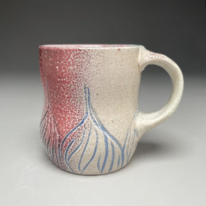 Mug with Lavender Carved Designs 4"h (Elizabeth McAdams)