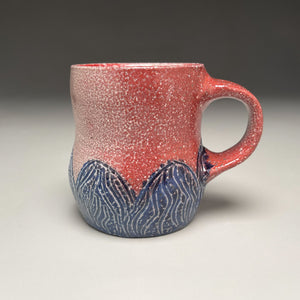Blush Mug with Carved designs in Purple 4"h (Elizabeth McAdams)