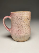 Load image into Gallery viewer, Blush Mug with Carved line designs 4.5&quot;h (Elizabeth McAdams)
