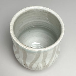 Cup in Blue Celadon with Carved Designs 3.25"h (Elizabeth McAdams)