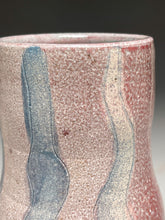 Load image into Gallery viewer, Mug with Aqua Blue Stripes 5.5&quot;h (Elizabeth McAdams)
