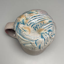Load image into Gallery viewer, Blush Textured Mug with Aqua Blue 4.5&quot;h (Elizabeth McAdams)
