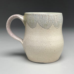 Mug with Scalloped Line Designs and Yellow accents 4.25"h (Elizabeth McAdams)