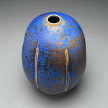 Load image into Gallery viewer, Melon Egg Vase in Stardust Blue, 12.25"h (Ben Owen III)
