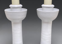 Load image into Gallery viewer, Candlesticks in Dogwood White, 12.75"h (Ben Owen III)
