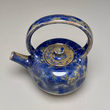 Load image into Gallery viewer, Miniature Dimpled Teapot in Blue Lichen Crystalline, 8"h (Ben Owen III)
