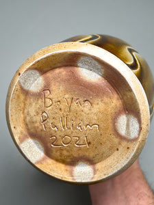 Carved Vase #2 in Amber Celadon 8.5"h (Bryan Pulliam)