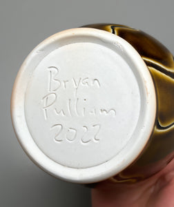 Carved Vase in Amber Celadon #3, 4.75"h. (Bryan Pulliam)