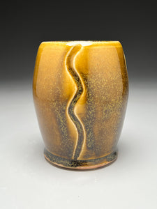 Carved Vase in Amber Celadon #4, 5.5"h. (Bryan Pulliam)