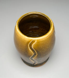 Carved Vase in Amber Celadon #4, 5.5"h. (Bryan Pulliam)