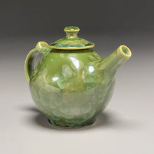 Load image into Gallery viewer, Miniature Dimpled Tea Pot in Lily Pad Green Crystalline, 5.5"h (Ben Owen III)
