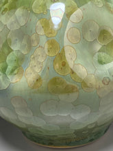 Load image into Gallery viewer, Miniature Dimpled Tea Pot in Lily Pad Green Crystalline, 5.5"h (Ben Owen III)

