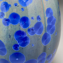 Load image into Gallery viewer, Melon Egg Vase in Cobalt Crystalline, 6"h (Ben Owen III)
