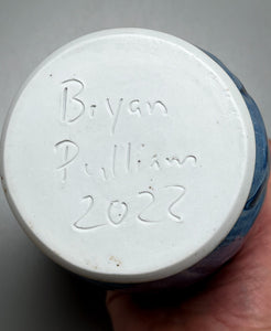 Carved Vase in Blue Ice, 5.5"h. (Bryan Pulliam)