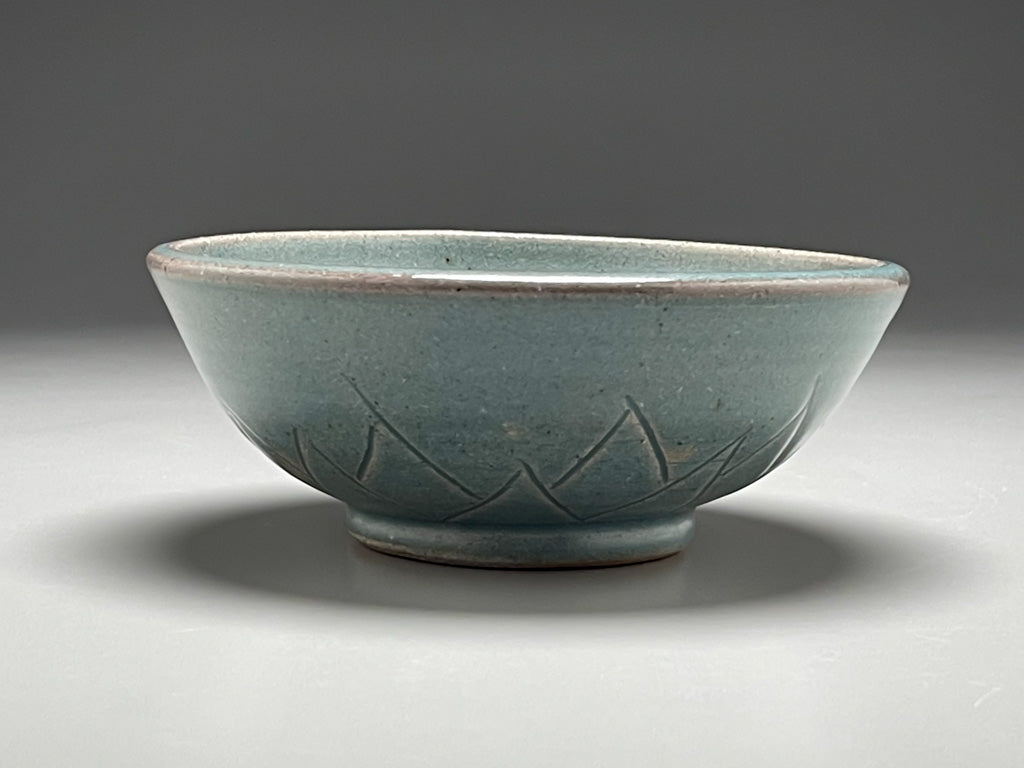 Bowl with Carved Designs in Blue Celadon, 7